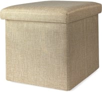 Складной короб-пуф ГЕЛЕОС 31-КХ, размер 31x31x31 см, бежевый ПУФ-31-КХ