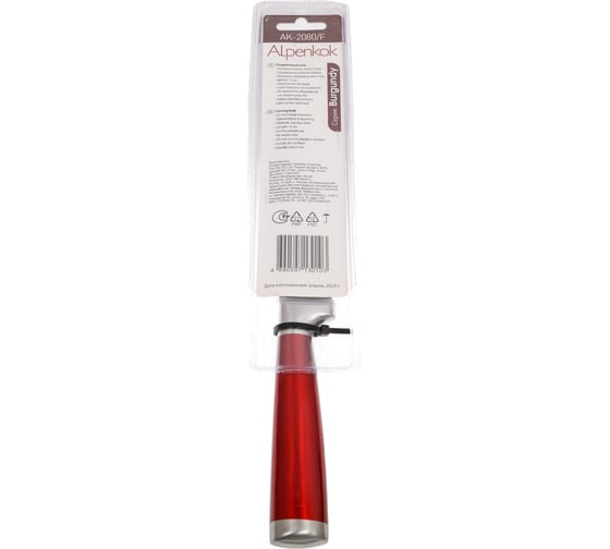 Разделочный нож Alpenkok AK-2080/F Burgundy 6 из нержавеющей стали с красной ручкой 15,24 см 72/12 0Р-00015435