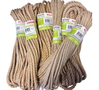 Веревка Шнурком джутовая 12 мм, 20 м Кдж12_20