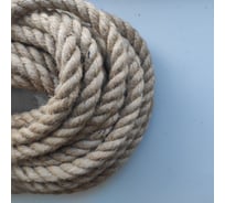 Веревка джутовая Шнурком, 14мм 20м, Кдж14_20 Кдж14М20м