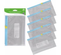 Пакеты для заморозки и хранения продуктов МУЛЬТИДОМ с замком zip-lock набор 5 шт размер 23x15 см VL80-478