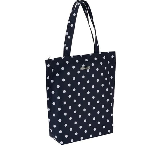 Сумка-шоппер ErichKrause 14L Dots in Black на молнии 51945