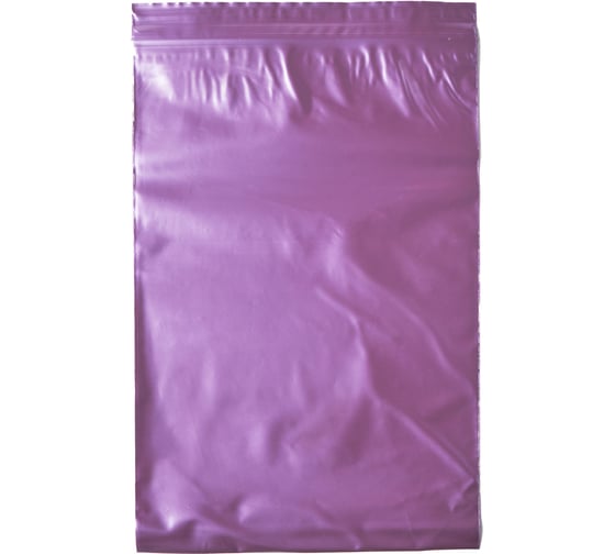 Пакет PACK INNOVATION с замком зиплок, 15x22 см, 60 мкм, вишневый металлик, 100 шт IP0CV152260-1 1