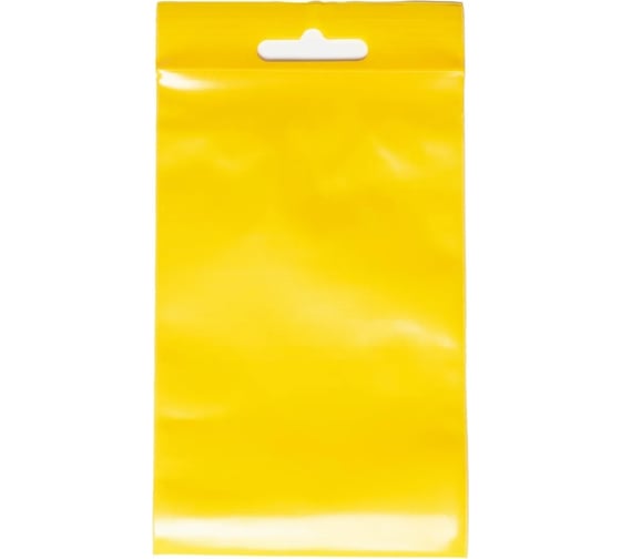Пакет PACK INNOVATION с замком зиплок, 8x12 см, 60 мкм, с европодвесом, желтый, 100 шт IP0C081260-1 1