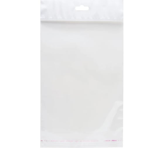 Пакет PACK INNOVATION БОПП с клеевым клапаном, 18x25+3 см, с европодвесом, 30 мкм, 200 шт IP00BOРР1825.30-200 1