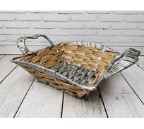 Корзинка Bikson цветное двойное плетение жесткий каркас ПС7736