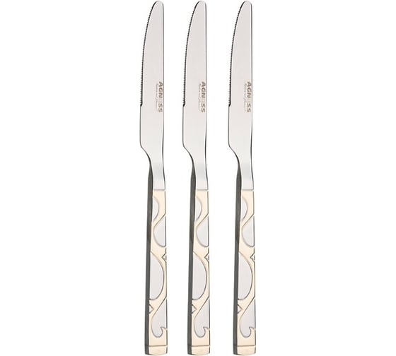 Упаковка ножей Agness АЖУР 3 шт, длина 23 см 922-230