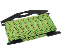 Плетеная веревка MAESTRO с сердечником, 5 мм х 20 м, неон с черной, оранжевой нитями, рамка 69151