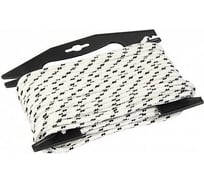 Плетеная веревка MAESTRO с сердечником, 5 мм х 20 м, белая с черной нитью, рамка 69150