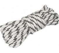 Плетеная веревка MAESTRO с сердечником, 12 мм х 15 м, белая с черной нитью, моток 69270