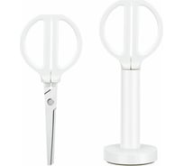 Ножницы для резки DELI Nusign, офисные, 170 мм, ручки пластиковые, титановое покрытие, сталь, белые ENS051-white