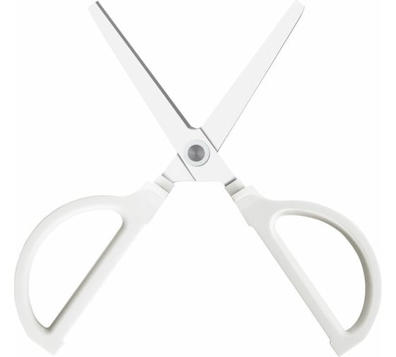 Офисные ножницы для резки DELI Nusign ENS051 WHITE 170 мм ручки пластиковые титановое покрытие сталь белый 158424
