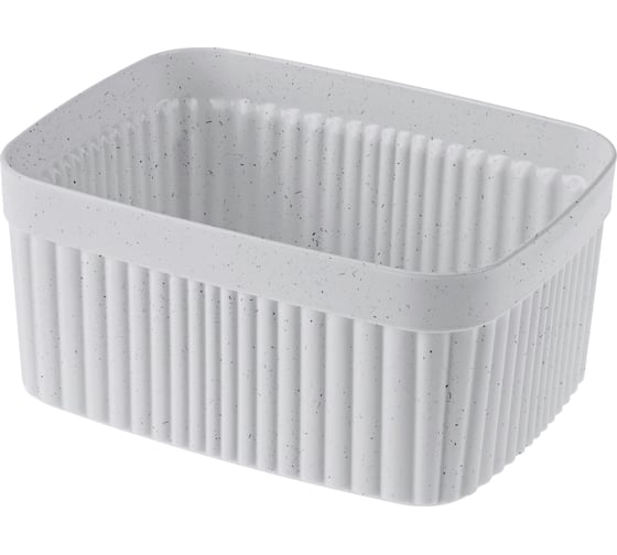 Лоток Econova Velvet с крышкой 150x115x70 мм, 0,9 л светло-серый флэк 433238738