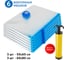 Набор вакуумных мешков Tatkraft 6 шт, размер 50x60 см 3 шт и 60x80 см 3 шт, ПЭ + ПЭТ, с ручным насосом 11649 2