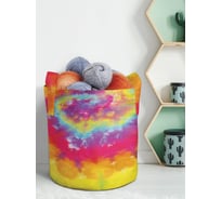 Большая текстильная корзина для хранения вещей и игрушек JOYARTY Насыщенные красочные разводы с ручками planta_274845_7