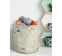 Большая текстильная корзина для хранения вещей и игрушек JOYARTY Санта в городе с ручками 27 planta_380793_7