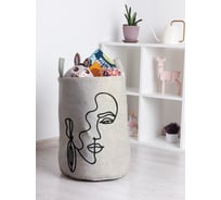 Корзина для игрушек JOYARTY Таинственная девушка 35x50 см toba_385284_M