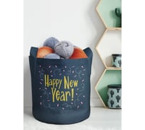 Большая текстильная корзина для хранения вещей и игрушек JOYARTY Новый год в конфетти с ручками 27 planta_380849_7