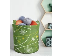 Большая текстильная корзина для хранения вещей и игрушек JOYARTY Приятные снежинки с ручками 27 planta_373160_7
