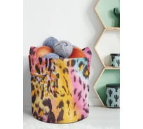 Большая текстильная корзина для хранения вещей и игрушек JOYARTY Яркий леопард с ручками 27 литров planta_55705_7
