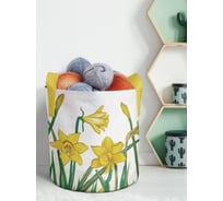 Большая текстильная корзина для хранения вещей и игрушек JOYARTY Весенние нарциссы с ручками 27 planta_385243_7