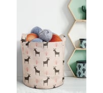 Мягкая текстильная корзина для хранения вещей и игрушек JOYARTY Олени в лесу с ручками 19 литров planta_380853_5