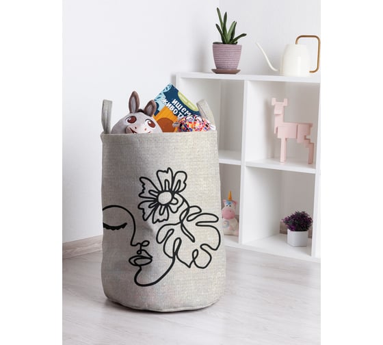 Корзина для игрушек JOYARTY Девушка загадка 35x50 см toba_385286_M 1