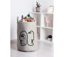 Корзина для игрушек JOYARTY Загадочные лица 35x50 см toba_385285_M