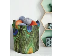 Текстильная корзина для хранения вещей и игрушек JOYARTY Перьевая стенка 19 литров planta_16420_5