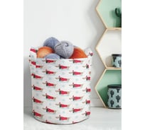 Мягкая текстильная корзина для хранения вещей и игрушек JOYARTY Такса в новогоднем свитере с ручками planta_115667_5