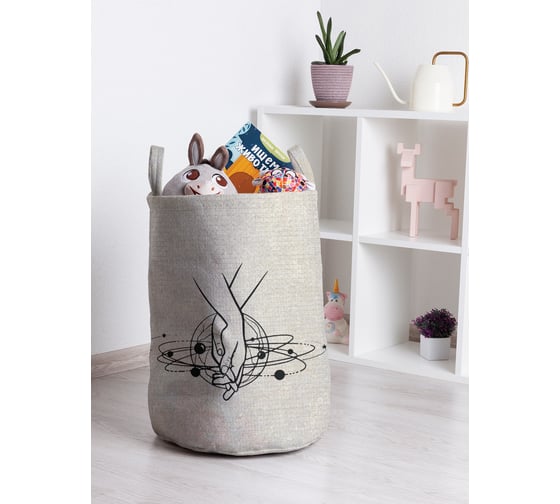 Корзина для игрушек JOYARTY Рука об руку по жизни 35x50 см toba_385279_M 1