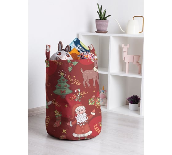 Корзина для игрушек JOYARTY Дедушка Мороз с друзьями 35x50 см toba_378415_M 1