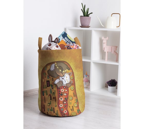 Корзина для игрушек JOYARTY Поцелуй котиков 35x50 см toba_385273_M