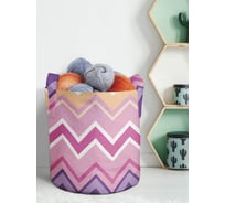 Мягкая текстильная корзина для хранения вещей и игрушек JOYARTY Пространство зигзагов с ручками 19 planta_8198_5