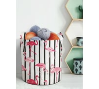 Текстильная корзина для хранения вещей и игрушек JOYARTY Смелые фламинго 19 литров planta_17946_5