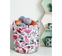 Текстильная корзина для хранения вещей и игрушек JOYARTY Цветочный узор 19 литров planta_17738_5