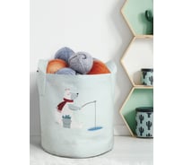 Мягкая текстильная корзина для хранения вещей и игрушек JOYARTY Полярный рыбак с ручками 19 литров planta_380835_5