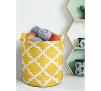 Текстильная корзина для хранения вещей и игрушек JOYARTY Простой орнамент 19 литров planta_10492_5