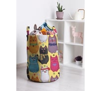 Корзина для игрушек JOYARTY Стильные котики 35x50 см toba_378649_M