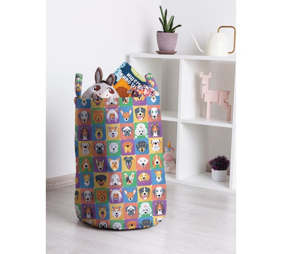 Корзина для игрушек JOYARTY Милый собачий отряд 35x50 см toba_378578_M