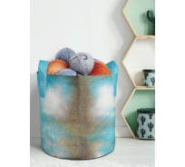 Текстильная корзина для хранения вещей и игрушек JOYARTY Синяя иллюзия 19 литров planta_274830_5