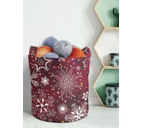 Текстильная корзина для хранения вещей и игрушек JOYARTY Яркие снежинки 19 литров planta_56538_5