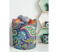 Текстильная корзина для хранения вещей и игрушек JOYARTY Цветочный пэйсли 19 литров planta_13629_5