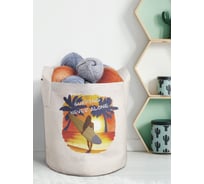 Мягкая текстильная корзина для хранения вещей и игрушек JOYARTY Серфинг на закате с ручками 19 planta_385263_5