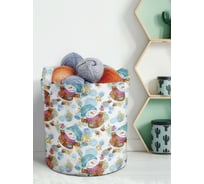 Текстильная корзина для хранения вещей и игрушек JOYARTY Одетый снеговик 19 литров planta_380855_5