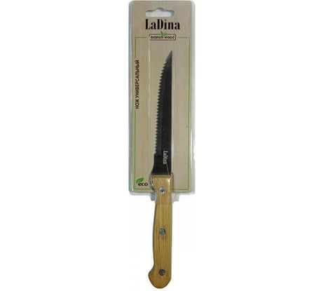 Универсальный кухонный нож Ladina Branch wood с зубчиками 22 см 30101-4