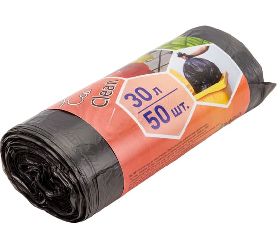Мешки для мусора Ecoclean (30 л; 50 шт; ПНД; 48х55 см; 6 мкм) Концепция Быта 01640