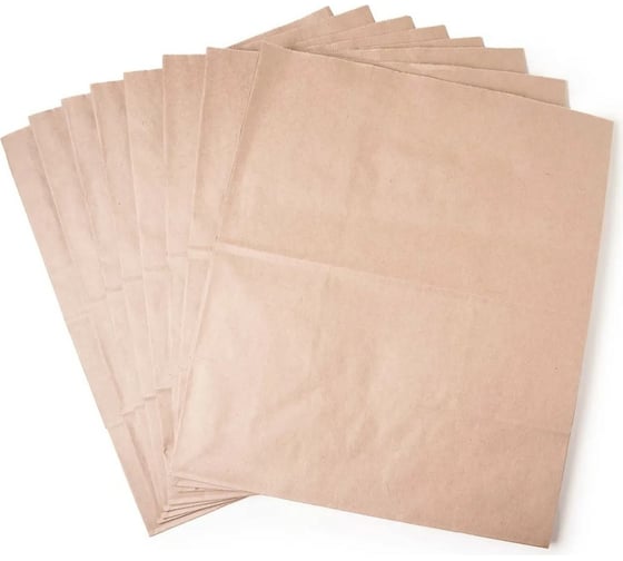 Бумажный крафт-пакет PACK INNOVATION 32x20x37 см бурый с плоскими ручками 50 шт IP0KP322037-50