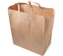 Бумажный крафт-пакет PACK INNOVATION 32x20x37 см бурый с плоскими ручками 10 шт IP0KP322037-10