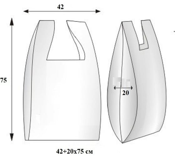 Пакет-майка PACK INNOVATION черная 42+20x75 см 18 мкм 100 шт IP00PM00B04275.18-0.100